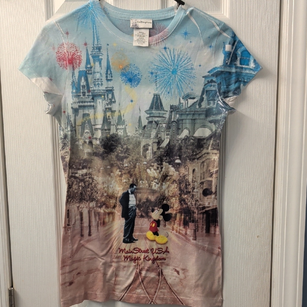 Disney Magic Kingdom Main Street Walt And Mickey Tee